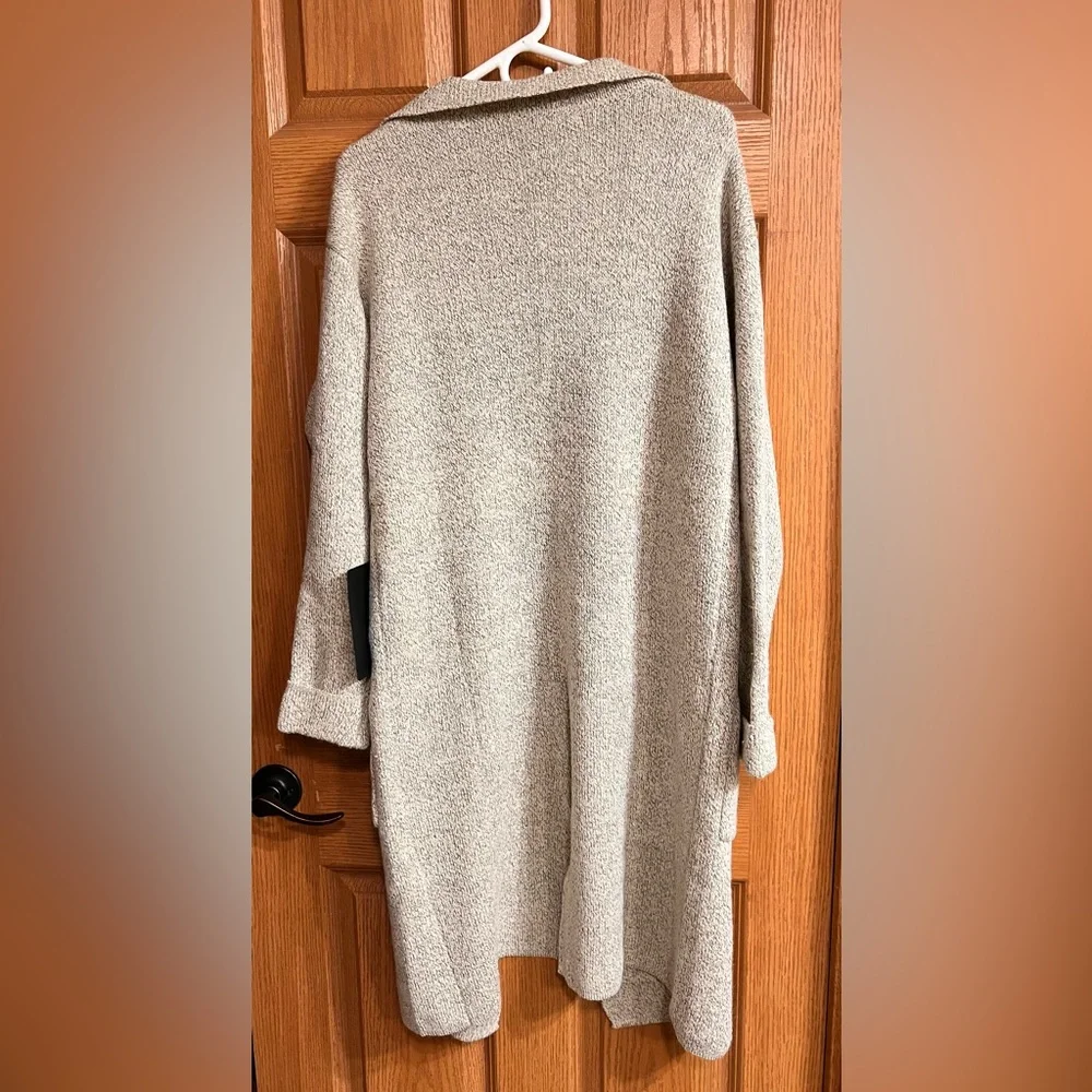 Lulus Cuddle Club Beige Marled Long Sleeve Coatigan - Picture 9 of 14